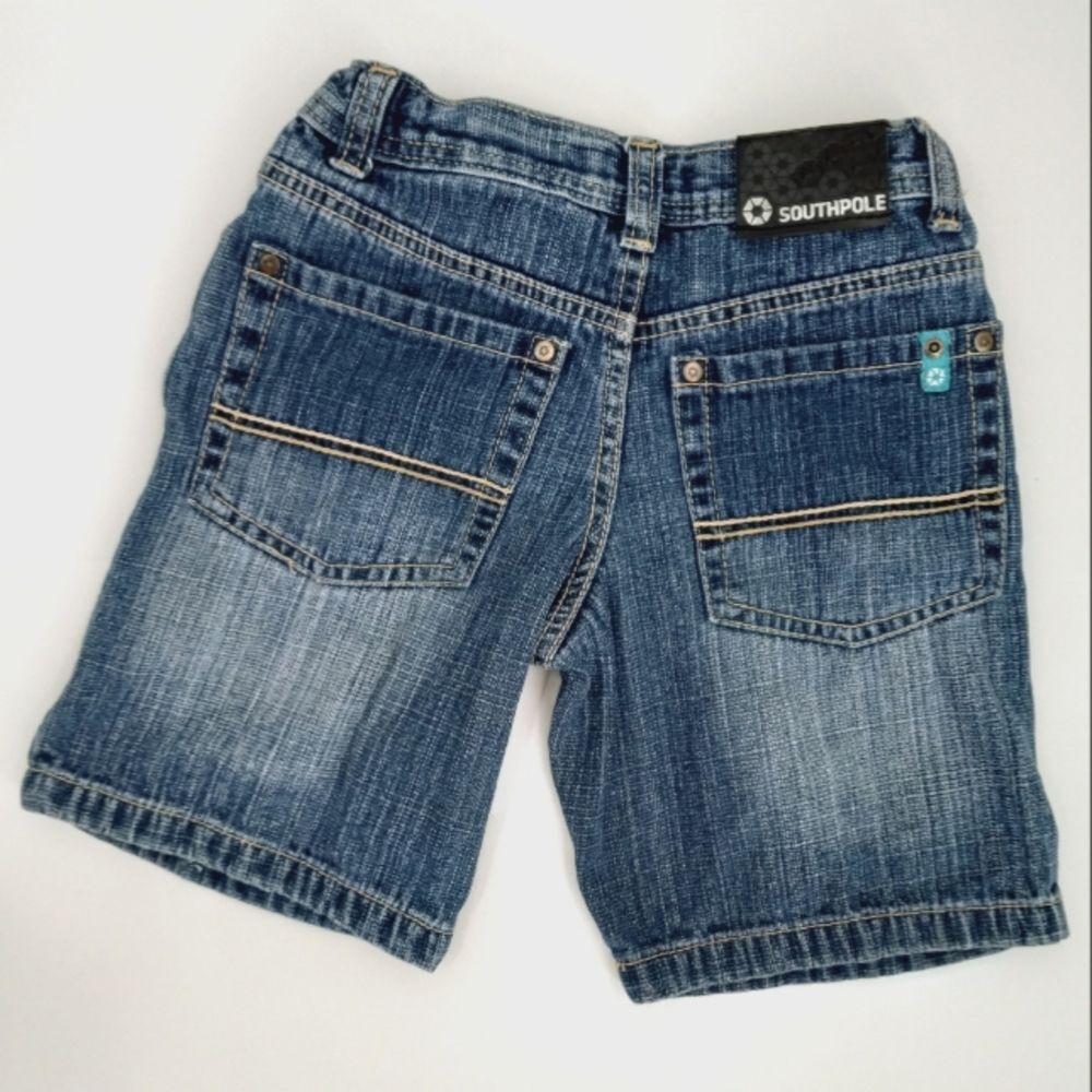 SOUTH POLE Vintage Kid's Distressed Look Relaxed Fit Denim Jean Shorts 6 Boys